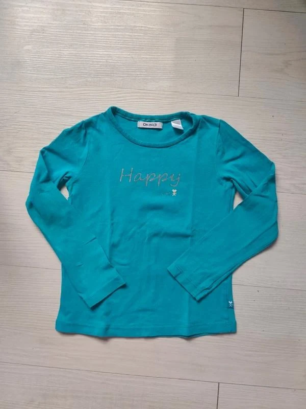 T-shirt mangas longas turquesa 🦄 Tamanho 4 anos 🦄 Okaidi – photo 2